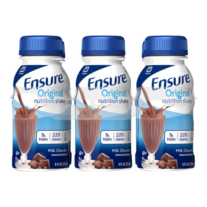 Ensure Original Nutrition Shake with 9 grams of protein, Meal Replacement Shakes, Milk Chocolate, 8