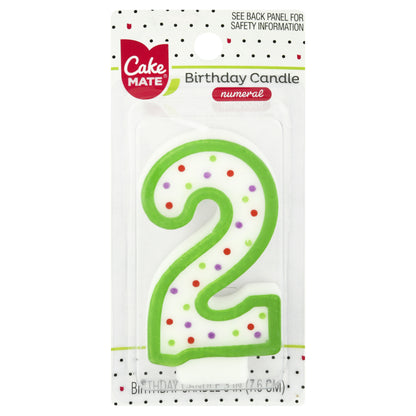 Cake Mate Numeral 2 3 Inch Birthday Candle 1 ea