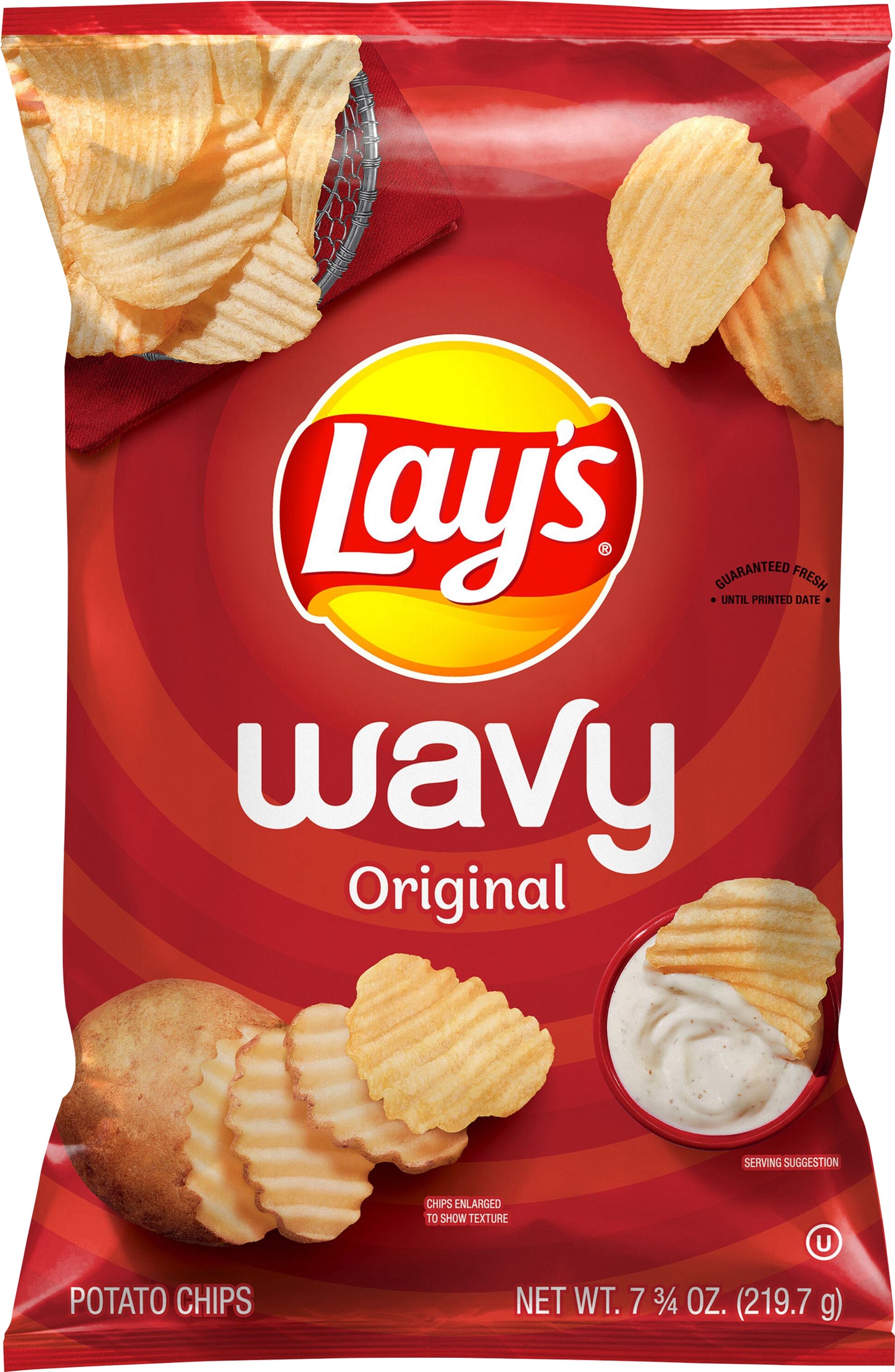 Lay's Wavy Potato Chips Original 7 3/4 Oz