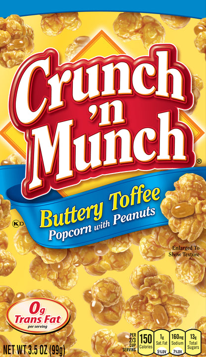 Crunch 'n Munch With Peanuts Buttery Toffee Popcorn 3.5 oz
