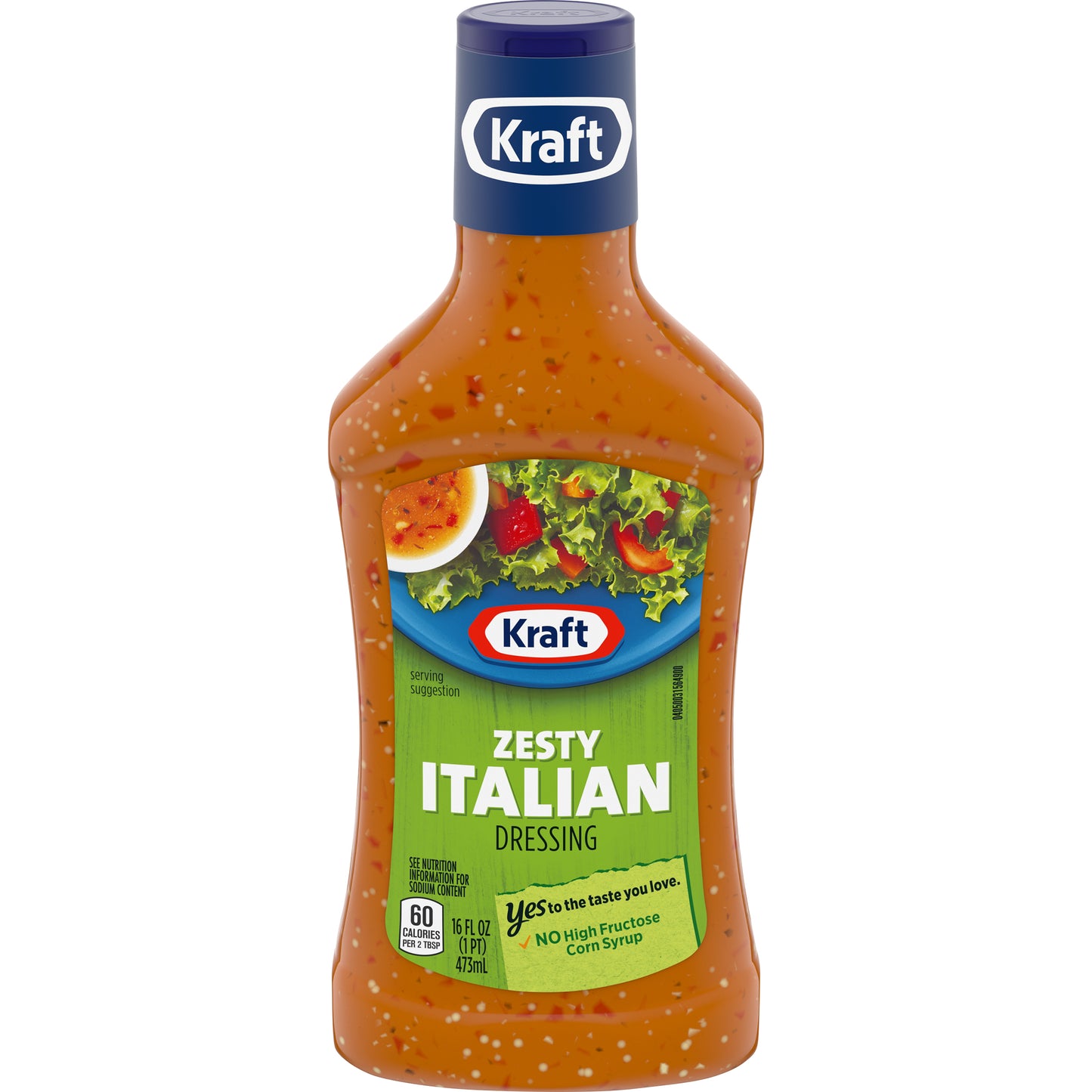 Kraft Zesty Italian Dressing, 16 fl oz Bottle