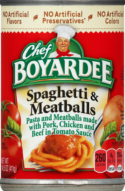 Chef Boyardee Spaghetti & Meatballs 14.5 oz