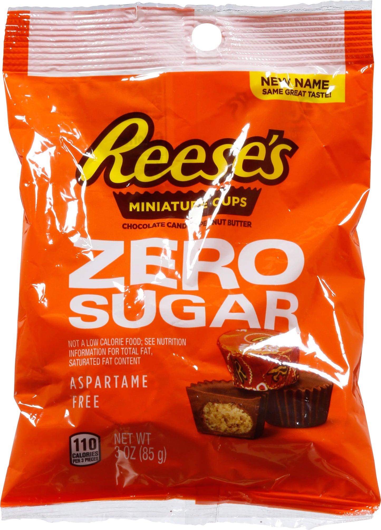 Reese's Zero Sugar Miniature Cups Chocolate Candy & Peanut Butter 3 oz