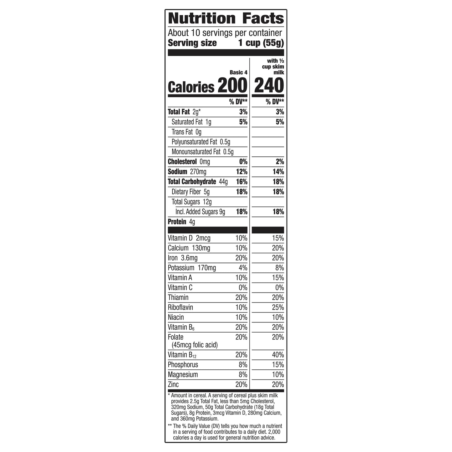 Basic 4 With Fruit & Almonds Multigrain Cereal 19.8 oz