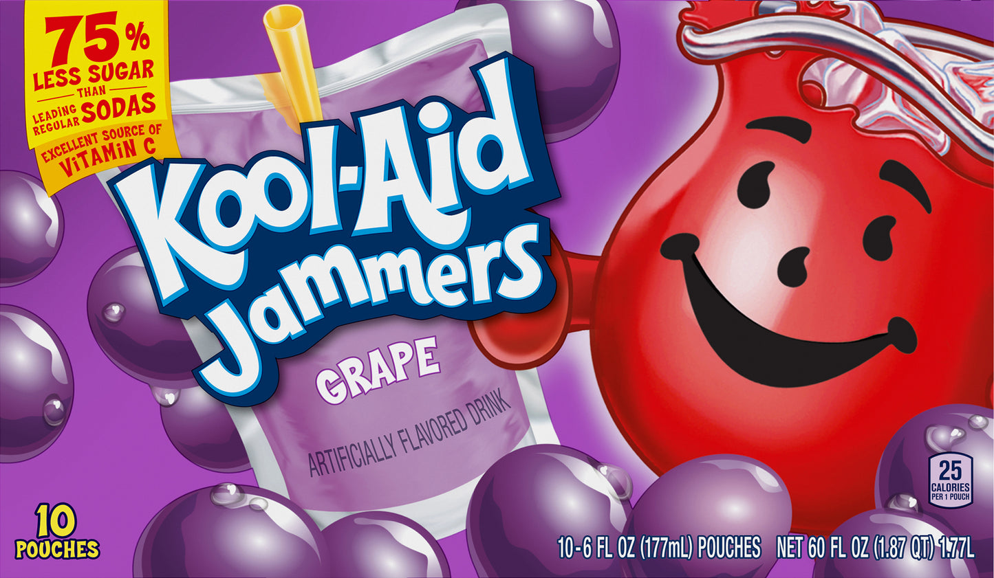 Kool-Aid Jammers Grape Flavored Drink 6 fl oz 10 ea Box