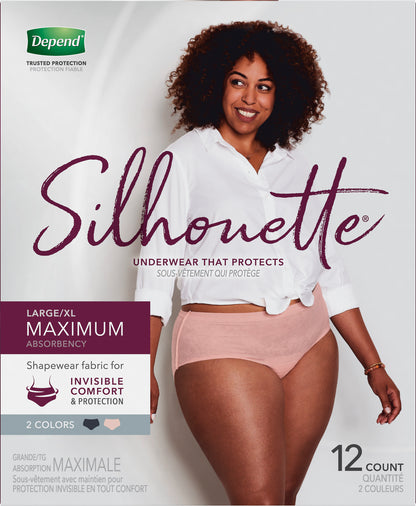 Depend Silhouette Large/XL Maximum Absorbency Underwear 12 ea
