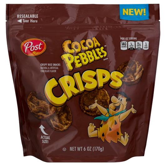 Cocoa Pebbles Crisps Crispy Rice Snacks 6 oz