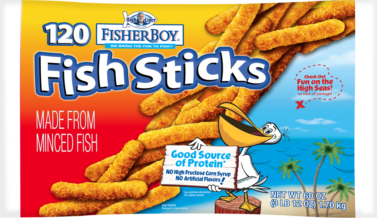 Fisher Boy Fish Sticks 120 ea Bag