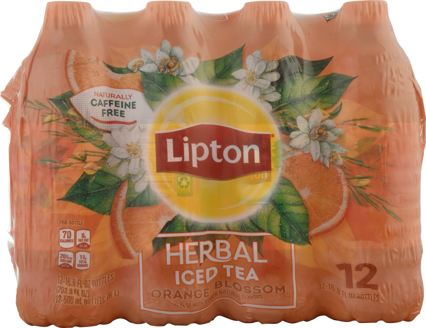Lipton Orange Blossom Herbal Iced Tea 12 - 16.9 fl oz Bottles