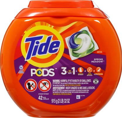 Tide Pods 3-in-1 Spring Meadow Detergent 42 Pacs