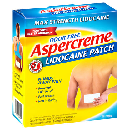 Aspercreme Odor Free Max Strength Lidocaine Patch 1 ea