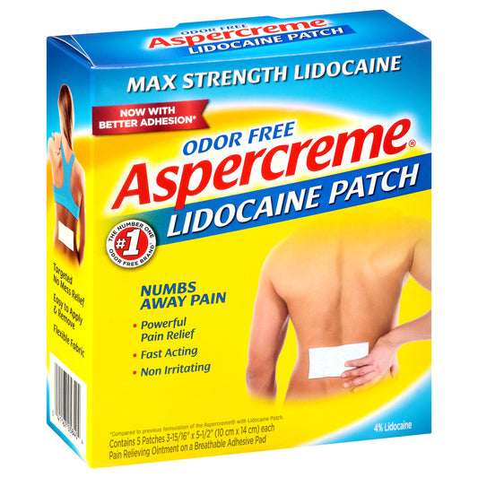 Aspercreme Odor Free Max Strength Lidocaine Patch 1 ea