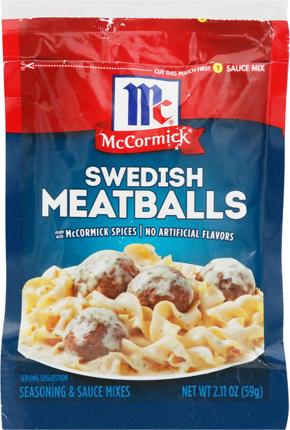 McCormick Swedish Meatballs Seasoning & Sauce Mixes 2.11 oz
