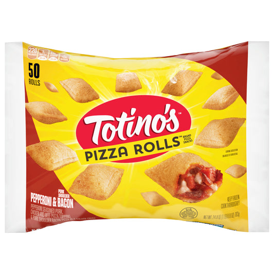 Totino's Pizza Rolls, Pepperoni & Sausage, 50 ct, 24.8 oz Bag (frozen)