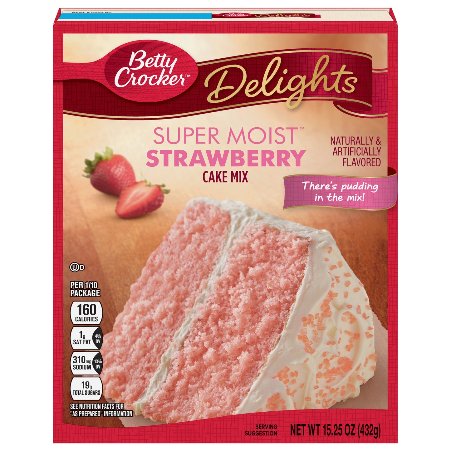 Betty Crocker Super Moist Strawberry Cake Mix, 15.25 oz