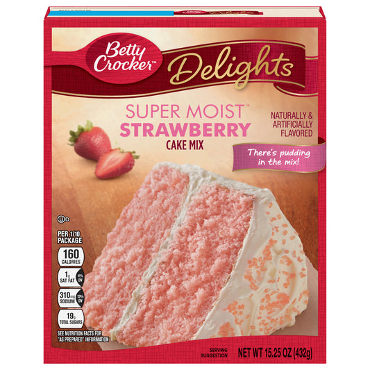 Betty Crocker Super Moist Strawberry Cake Mix, 15.25 oz