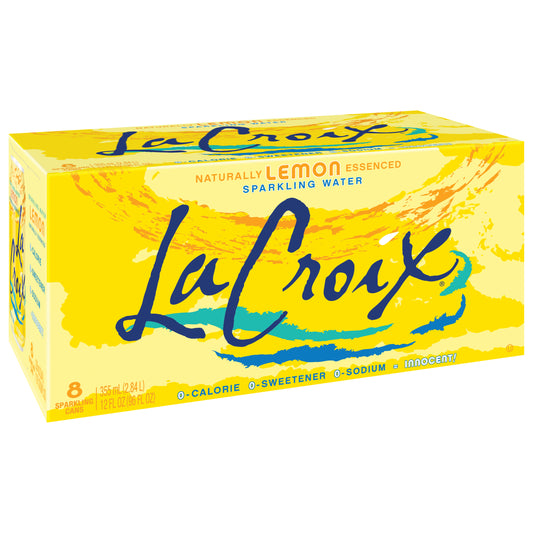 LaCroix Lemon Sparkling Water 8 - 12 fl oz Cans