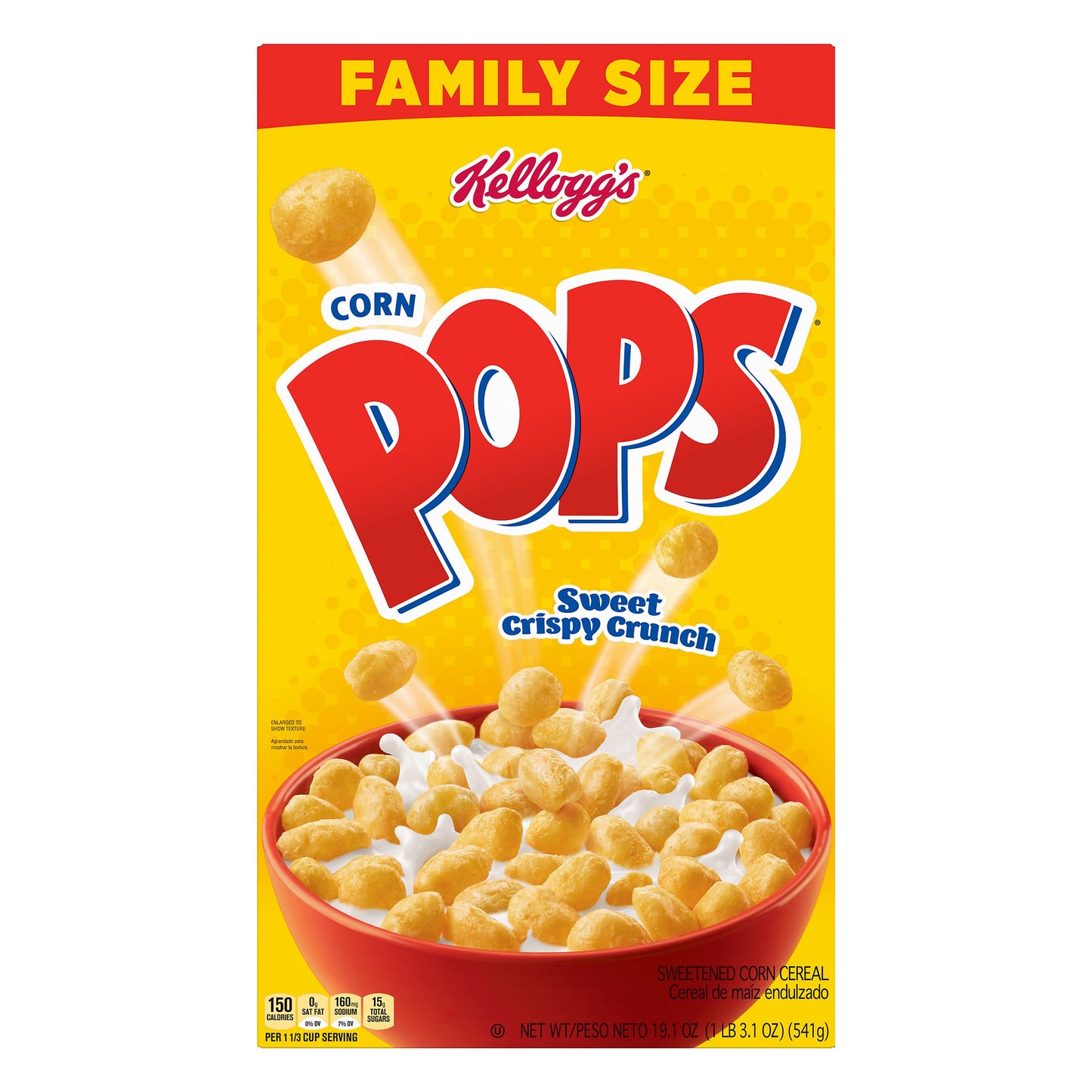 Corn Pops Size Sweet Crispy Crunch Cereal 19.1 oz