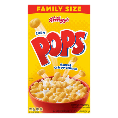 Corn Pops Size Sweet Crispy Crunch Cereal 19.1 oz