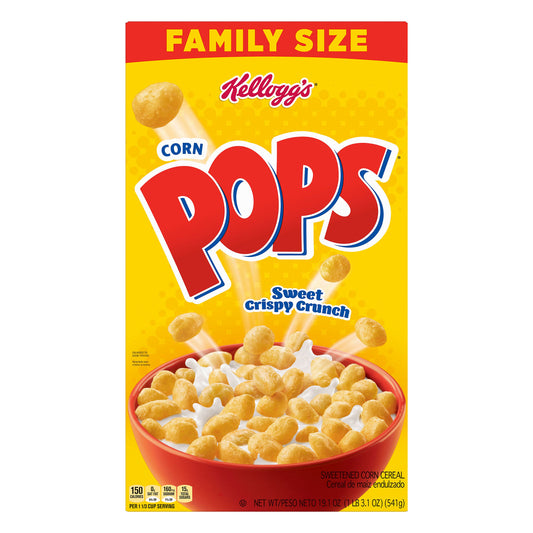 Corn Pops Size Sweet Crispy Crunch Cereal 19.1 oz