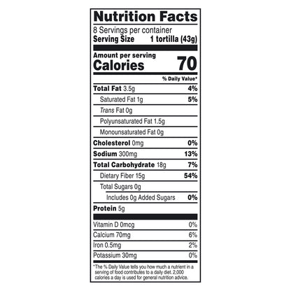 Mission Carb Balance Soft Taco Whole Wheat Tortillas, 8 Count