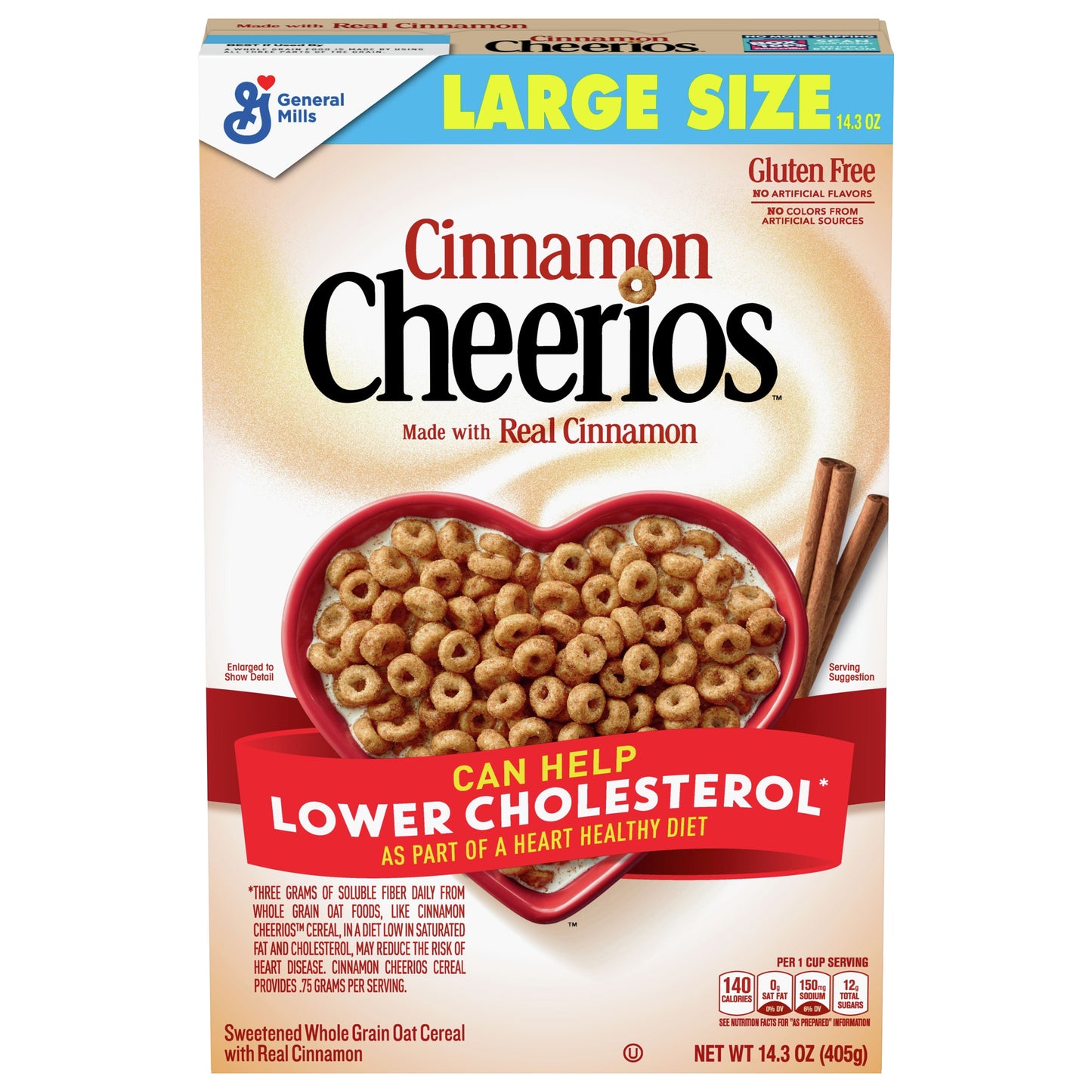 Cheerios Large Size Cinnamon Cereal 14.3 oz