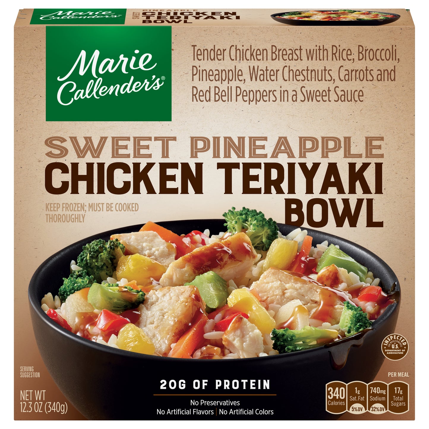 Marie Callender's Sweet Pineapple Chicken Teriyaki Bowl 12.3 oz