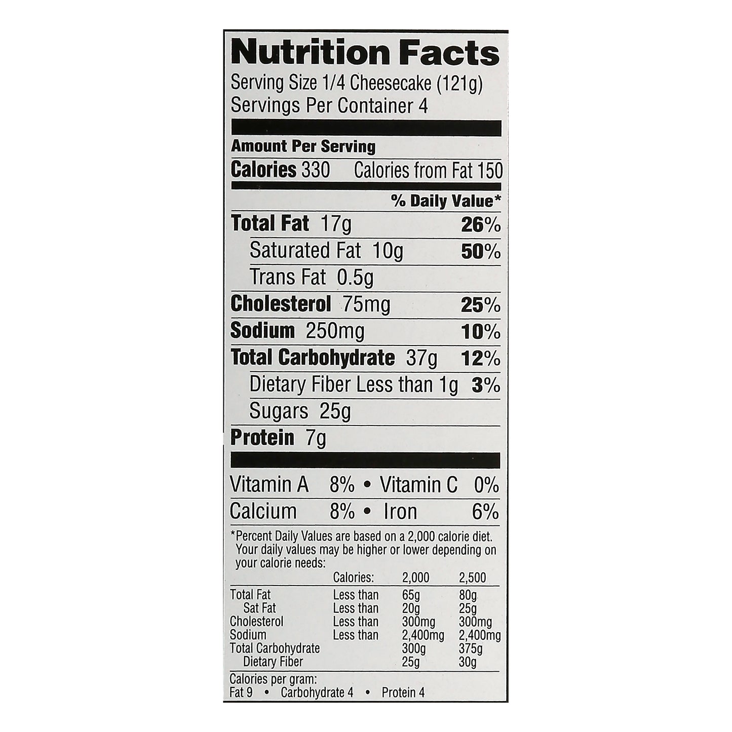 Sara Lee Classic Cheesecake 17 oz
