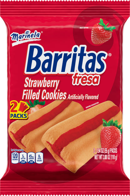 Marinela Barritas Fresa Strawberry Filled Cookie 3.88 Oz