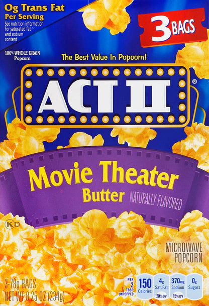 Act II Microwave Popcorn 3 ea