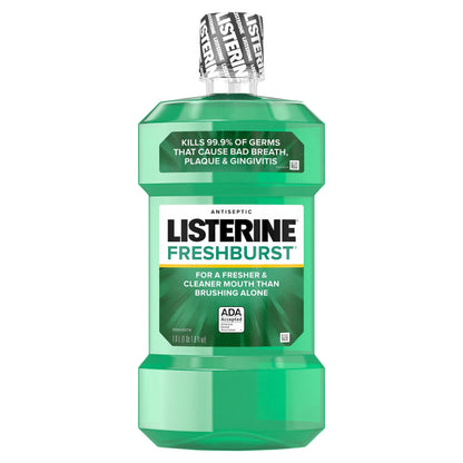 Listerine Freshburst Antiseptic Bad Breath Mouthwash, Spearmint, 1 L
