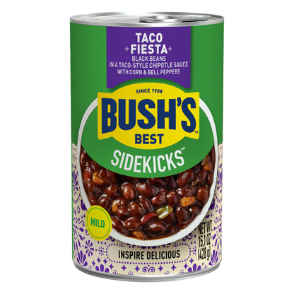 Bush's Best® Sidekicks™ Taco Fiesta Black Beans 15.1 oz. Can