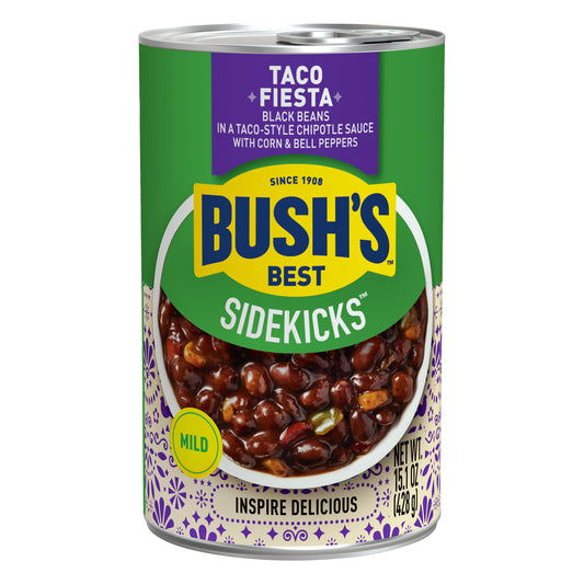 Bush's Best® Sidekicks™ Taco Fiesta Black Beans 15.1 oz. Can