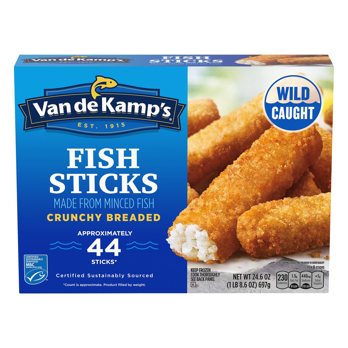 Van de Kamp's Crunchy Breaded Fish Sticks 44 ea