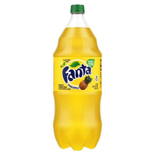 Fanta Pineapple Soda Bottle, 2 Liters