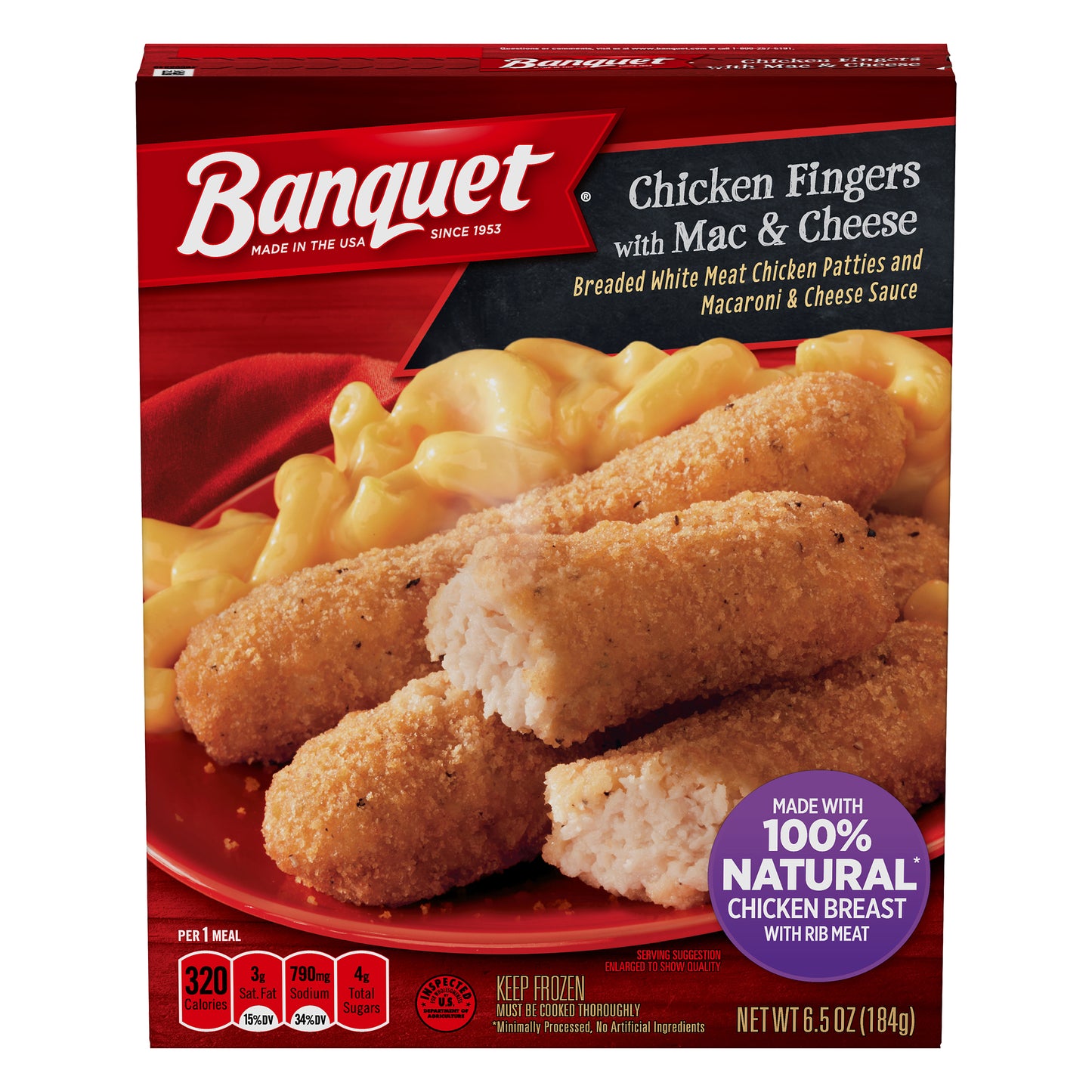 Banquet Chicken Fingers with Mac & Cheese 6.5 oz