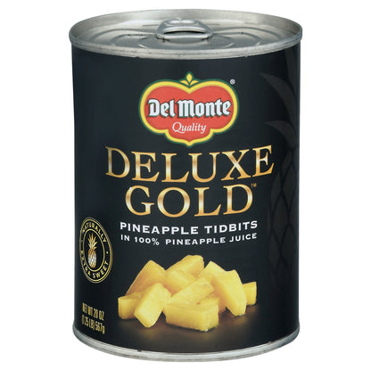 Del Monte Deluxe Gold Pineapple Tidbits 20 oz
