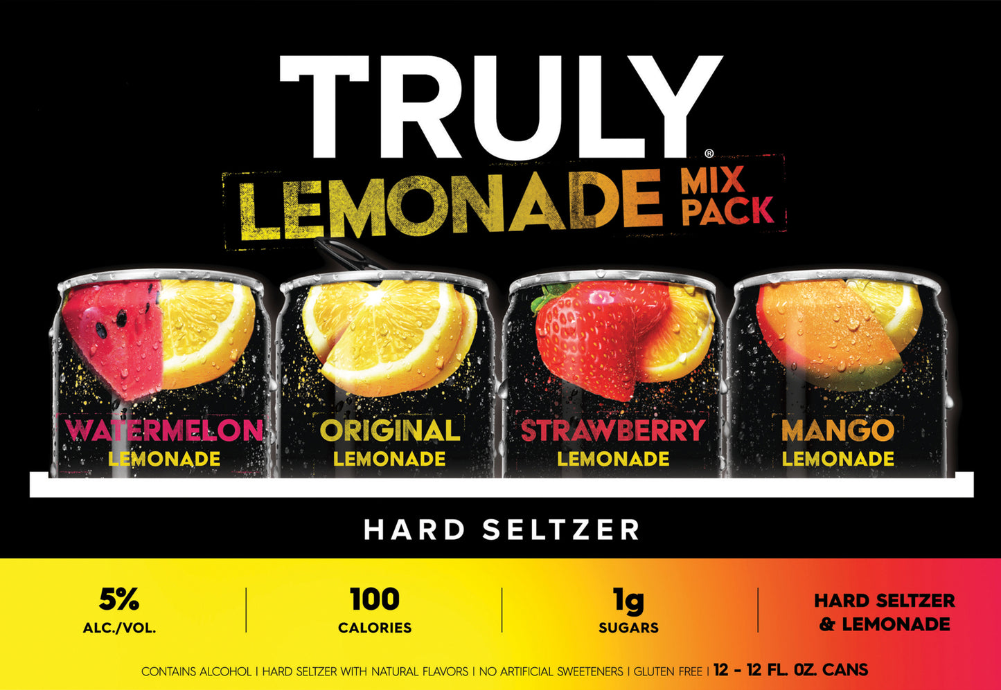 Truly Mix Pack Lemonade Hard Seltzer 12 Cans 12 fl oz Can 12 ea
