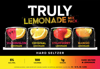 Truly Mix Pack Lemonade Hard Seltzer 12 Cans 12 fl oz Can 12 ea