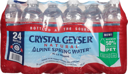 Crystal Geyser Natural Alpine Spring Water 24 ea
