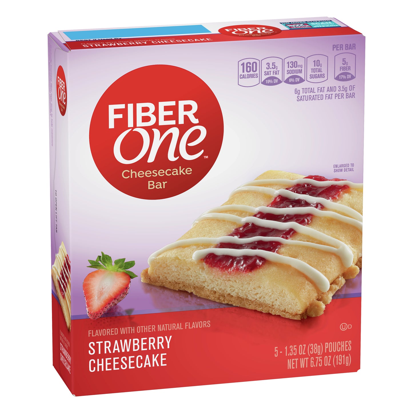 Fiber One Strawberry Cheesecake Cheesecake Bar 5 ea