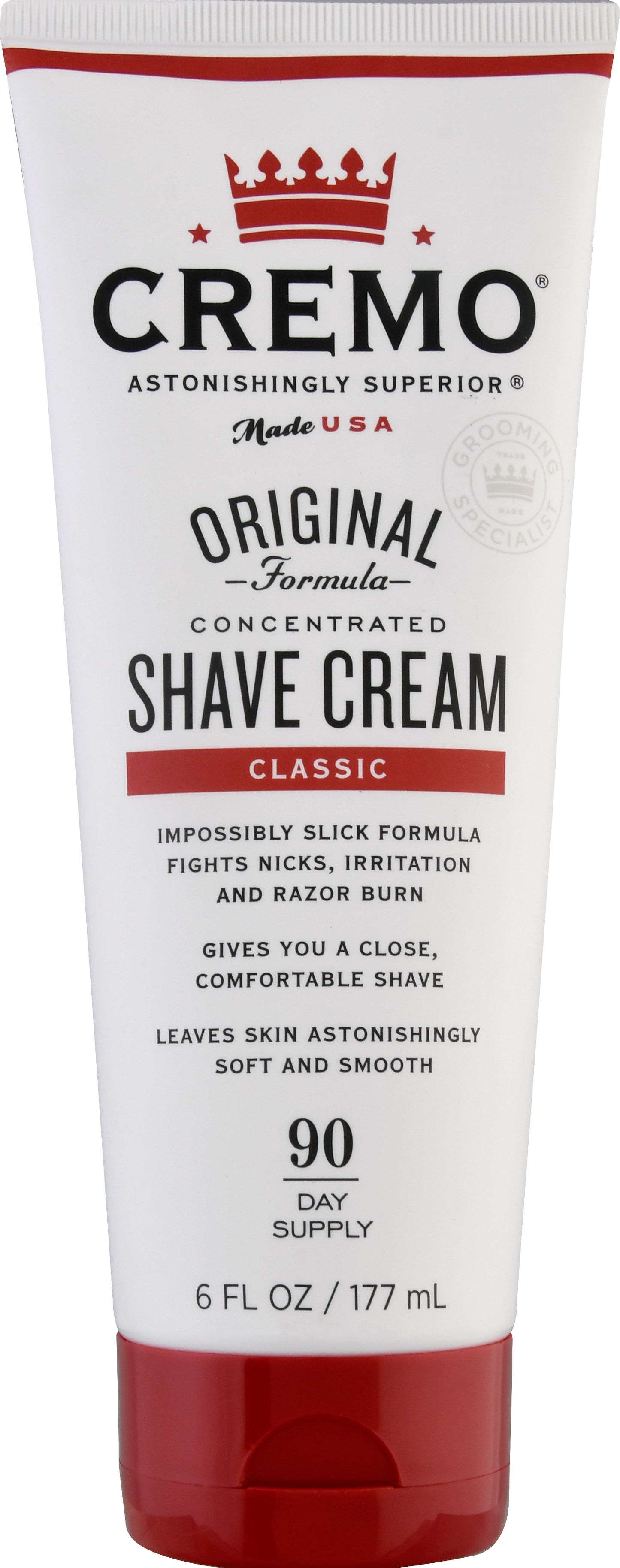 Cremo Original Formula Concentrated Classic Shave Cream 6 oz
