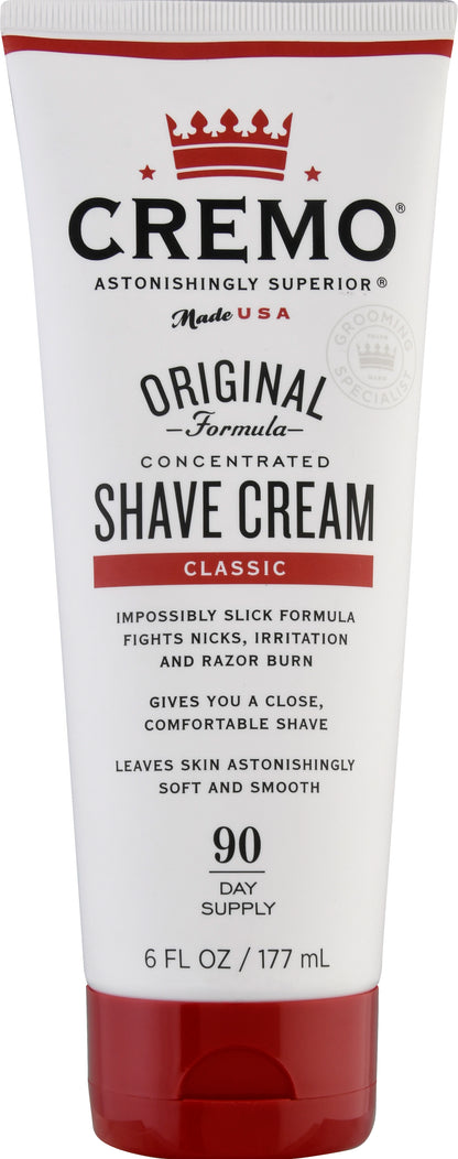 Cremo Original Formula Concentrated Classic Shave Cream 6 oz