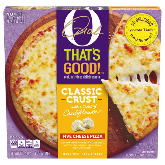 O That's Good Five Cheese Pizza, 22.8 oz Box