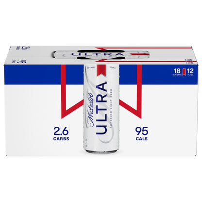 Michelob Ultra 18 Pack Superior Light Beer 18 ea