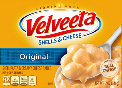 Velveeta Shells & Cheese Original Shell Pasta & Cheese Sauce Meal, 12 oz Box