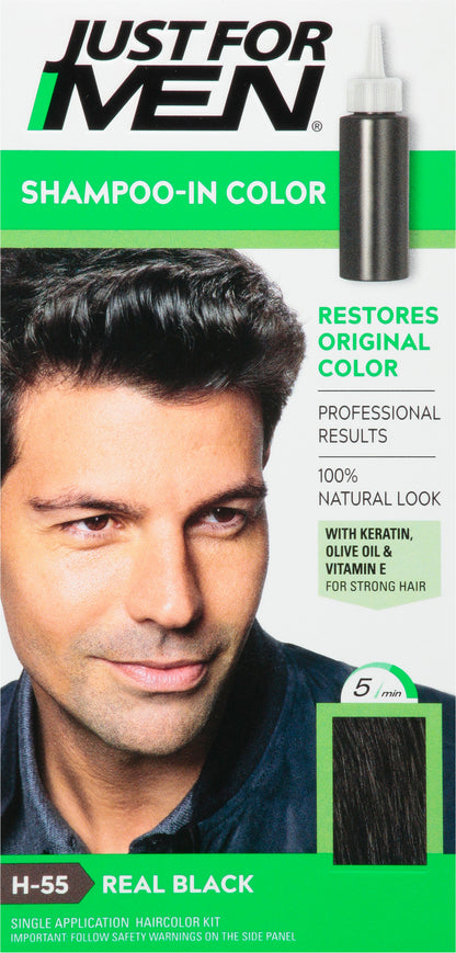 Just For Men Real Black H-55 Shampoo-In Color 1 ea