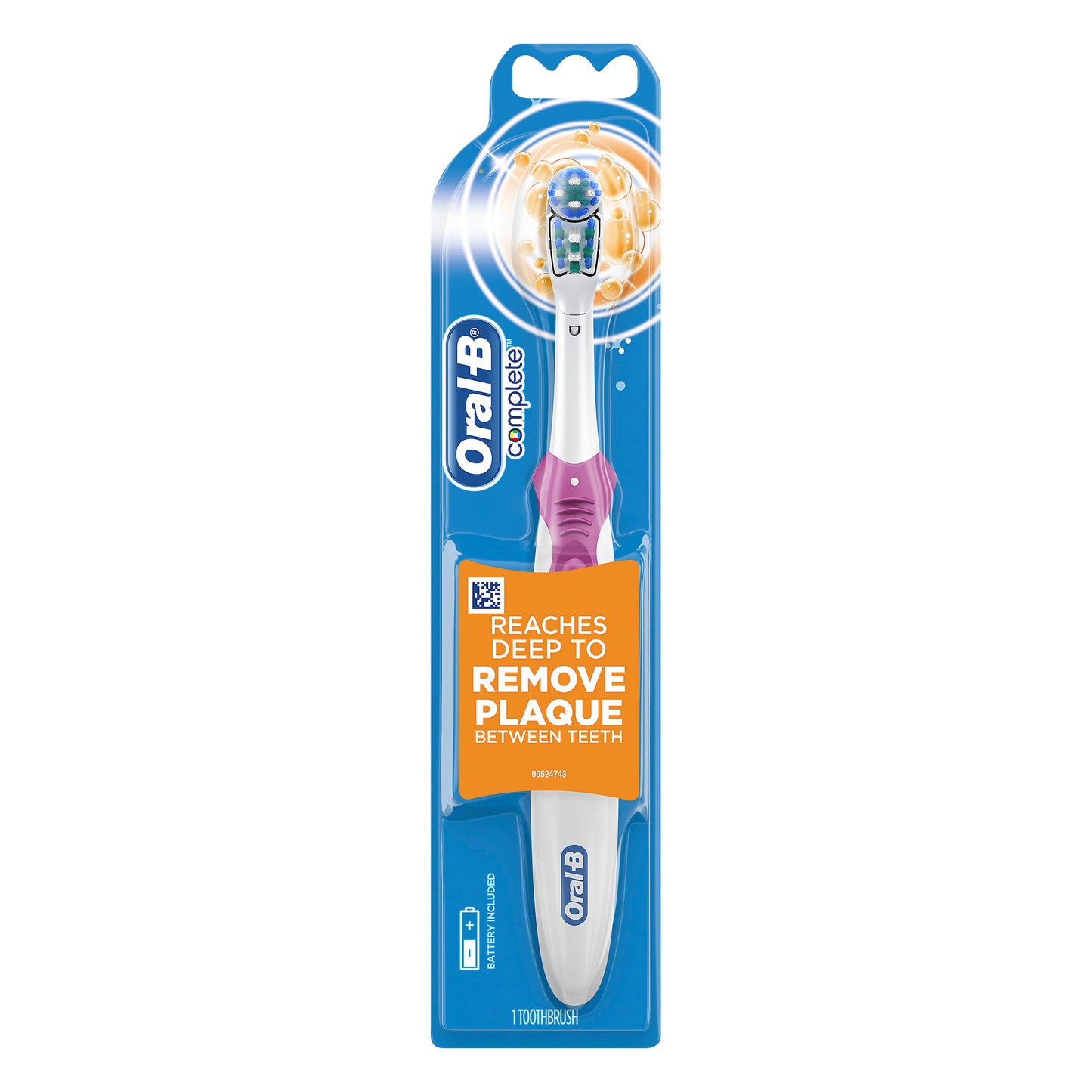 Oral-B Complete Battery Powered Toothbrush, 1 Count, Colors May Vary