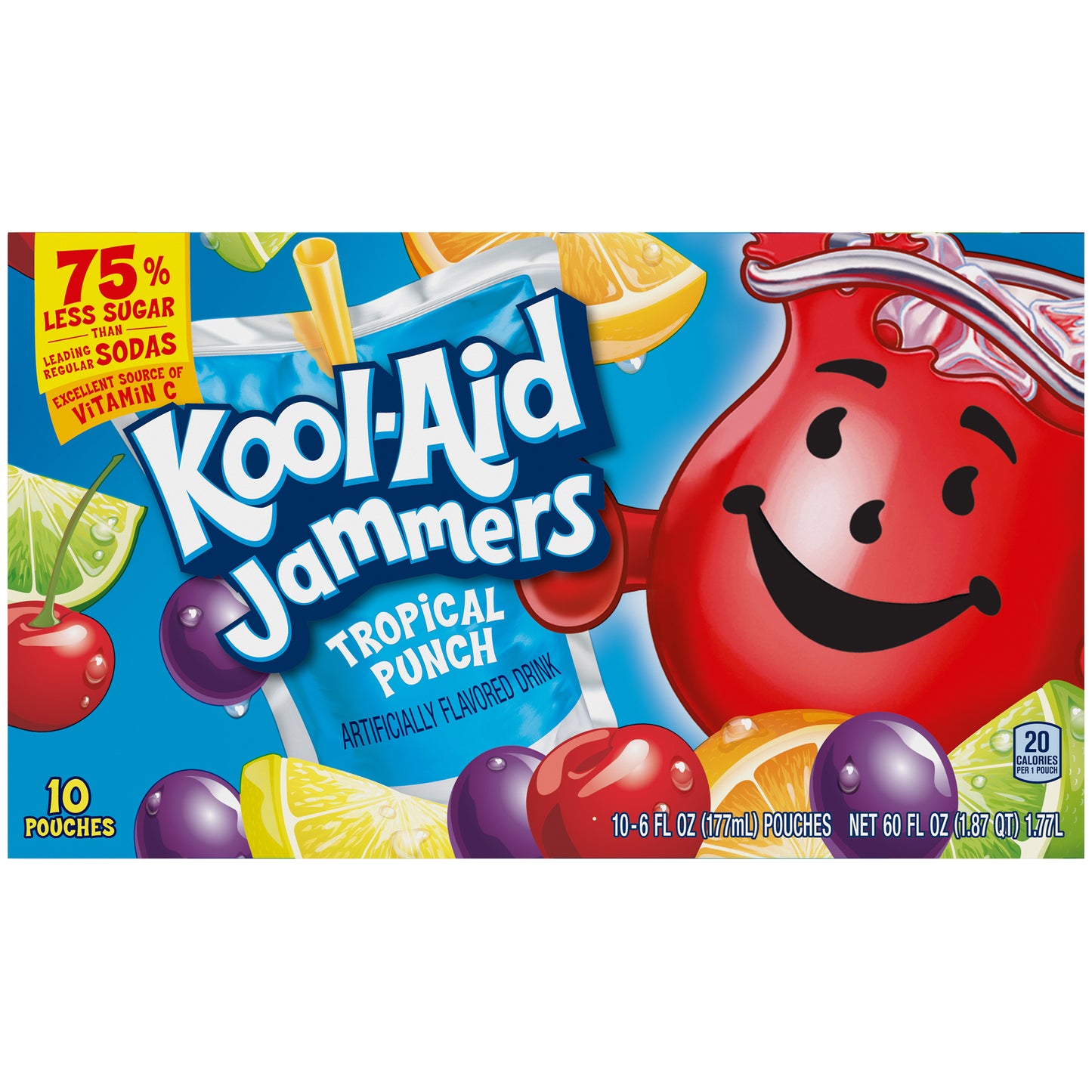 Kool-Aid Jammers Tropical Punch Flavored Drink 10-6 fl. oz. Pouches