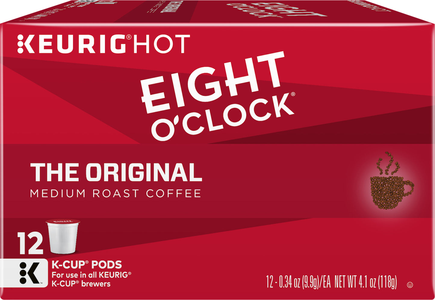 Eight O'Clock 12 Pack K-Cup Pods Medium Roast The Original Coffee 12 ea